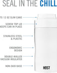 Stay-Chill Slim Can Cooler in Pearl White by HOST