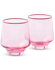 ROSE WITH A TWIST TUMBLER GLASS 2P SET