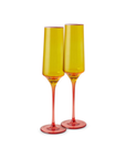 TROPICAL PUNCH CHAMPAGNE GLASS 2P SET