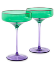 JADED MARGARITA GLASS 2P SET