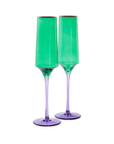 JADED CHAMPAGNE GLASS 2P SET