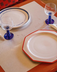 Red Bon Appétit Octagonal Plate Set