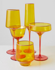 TROPICAL PUNCH CHAMPAGNE GLASS 2P SET