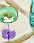 JADED MARGARITA GLASS 2P SET