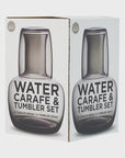 Water Carafe & Tumbler Bulb Set - Charcoal