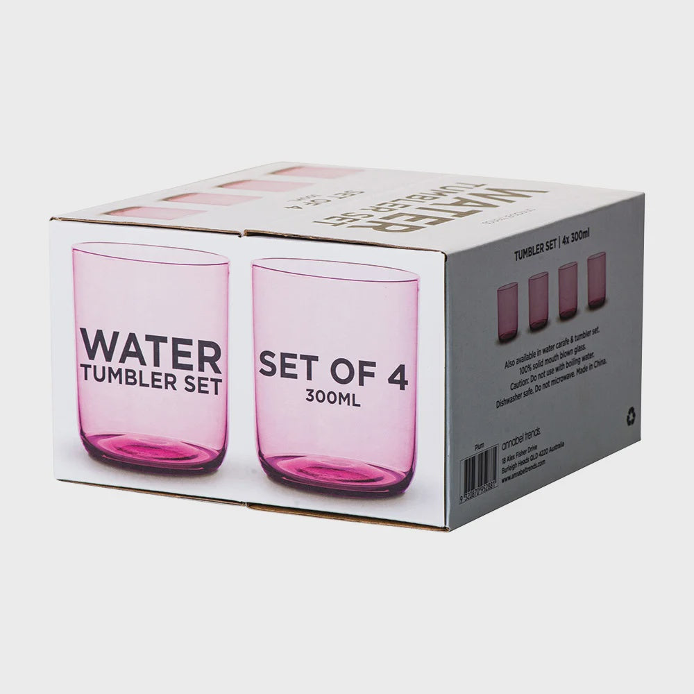 Water Tumbler Set S/4 - Plum