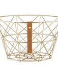 Wire Baskets - Gratitude - Gold - Round