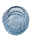 Emporium Ribbed Glass Vase Blue