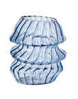 Emporium Ribbed Glass Vase Blue