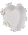 EMPORIUM LILY WHITE HEART DISH WHITE