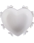 EMPORIUM LILY WHITE HEART DISH WHITE