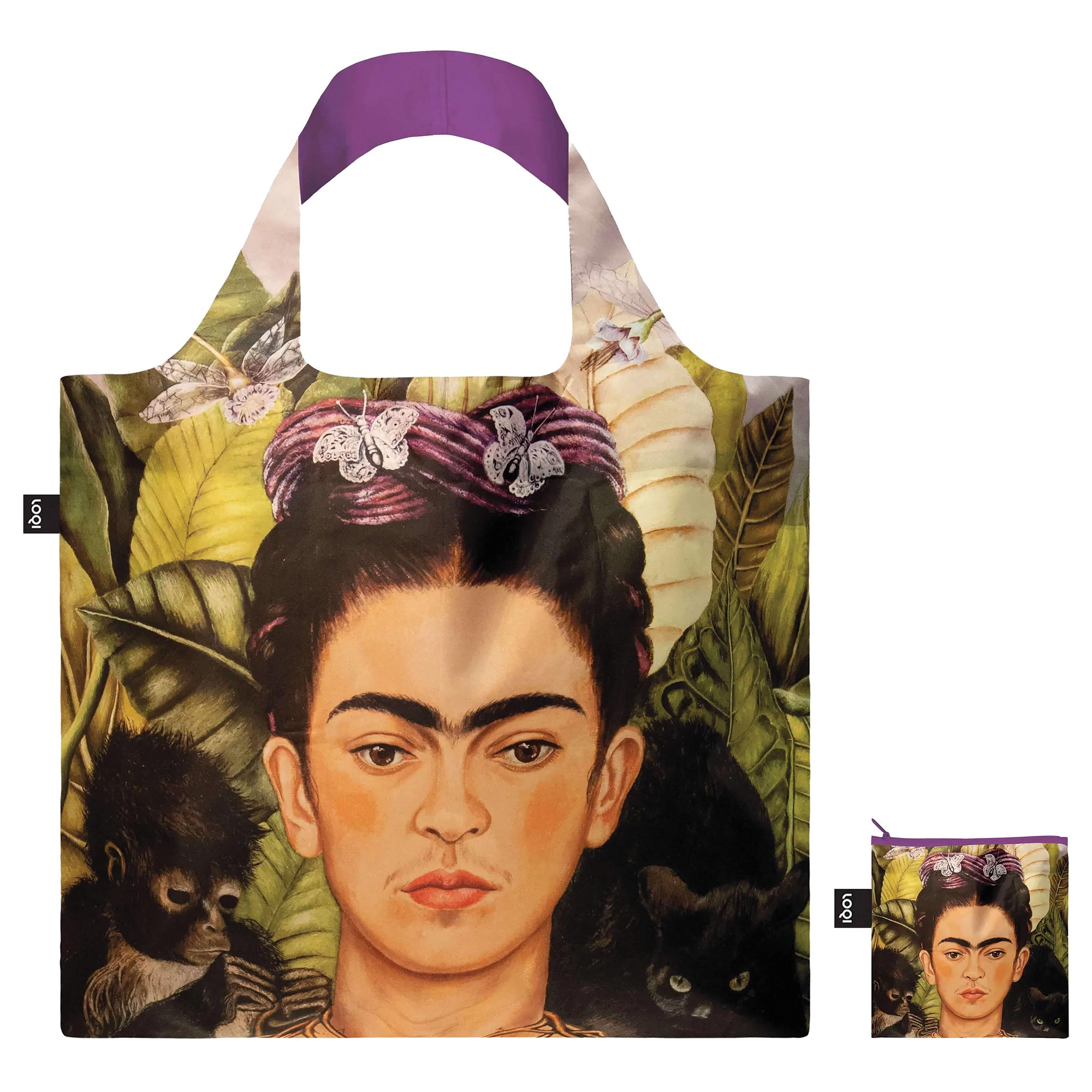 LOQI FRIDA KAHLO SELF PORTRAIT HUMMINGBIRD BAG MULTI-COLOURED